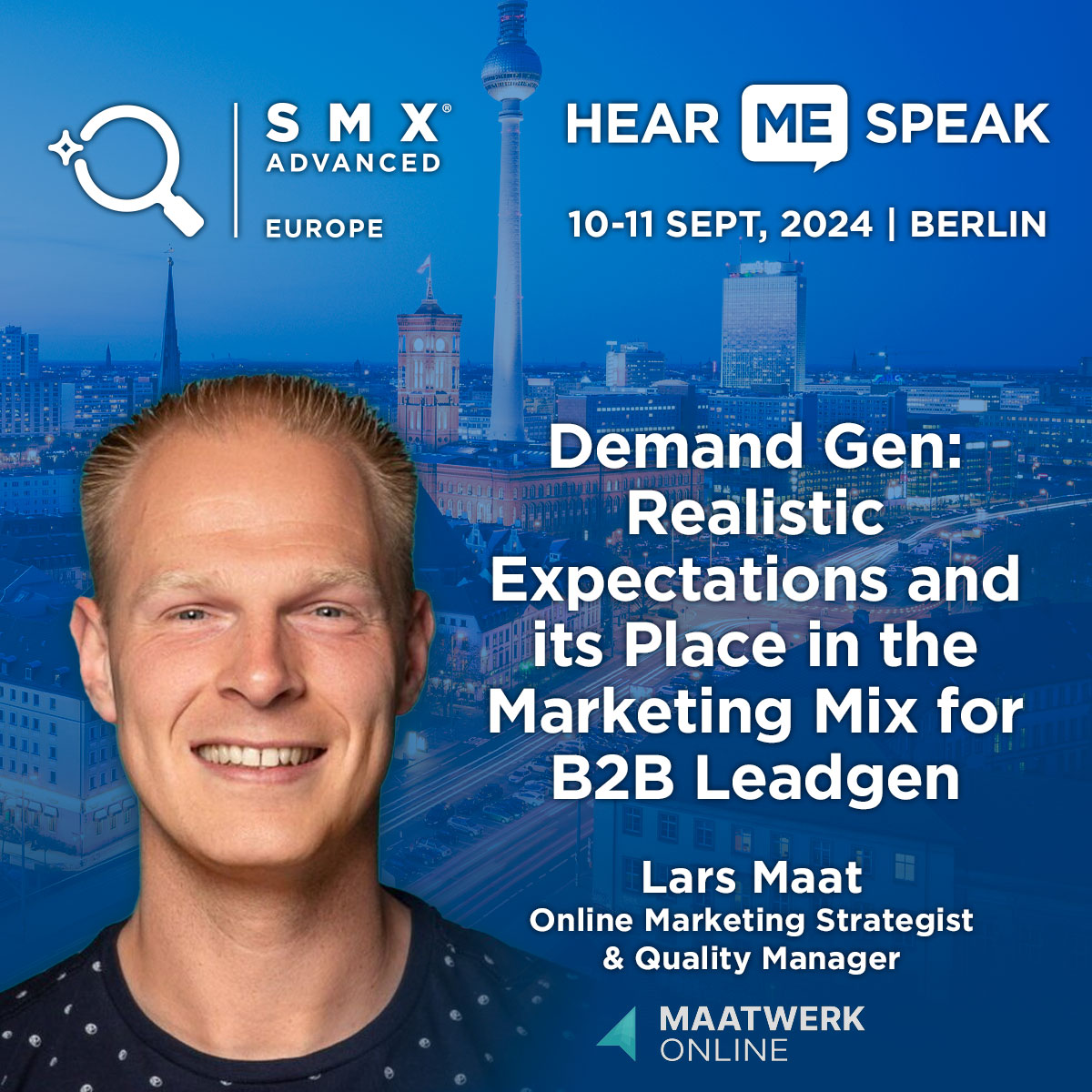 At GML 2024, Google unveiled updates showing #DemandGen is here to stay. Lars will share tested B2B Demand Gen tactics, creative strategies, and optimization tips. Gain new insights for your #campaigns.

ow.ly/BGS050SN3Vw

#smxadvanced #ppc
