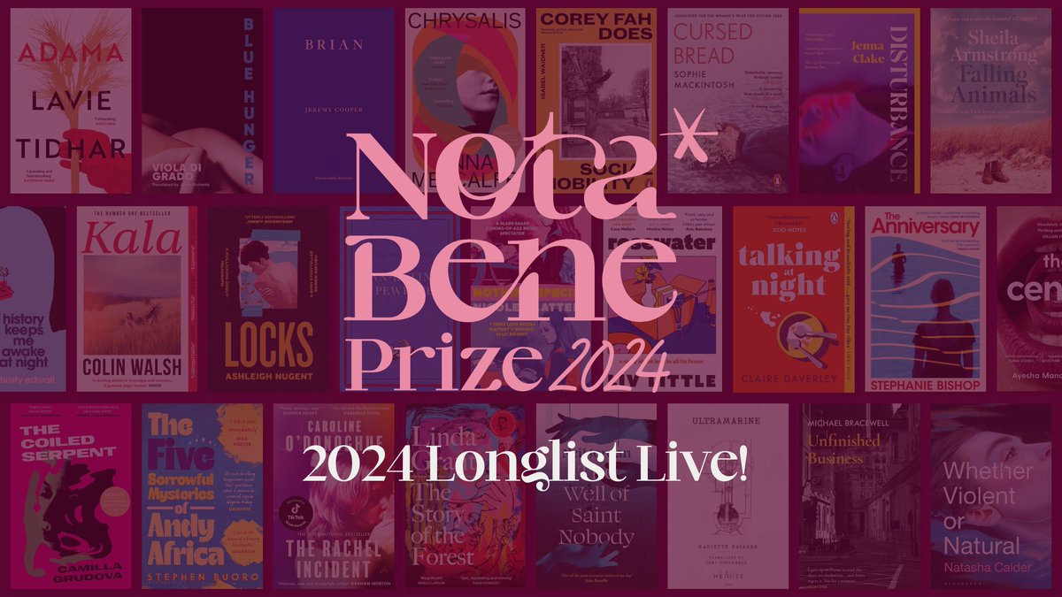 The longlist for the 2024 Nota Bene Prize is LIVE! 🥳

25 incredible books: diverse, thought-provoking and relatable reads.

Want to have your say? You can now vote for your favourite 5 books on our website.

notabeneprize.com