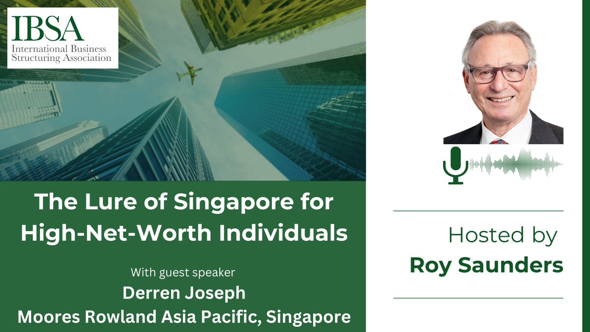 🎙Podcast: t.ly/efFId  Derren Joseph, a seasoned International Tax Advisor, sheds light on the compelling reasons why millionaires are flocking to Singapore, a place known not only for its strategic tax policies but also for its high quality of life.