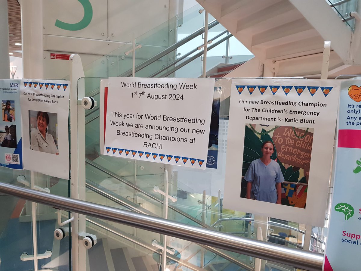 Celebrating World Breastfeeding Awareness Week 24 at <a href="/TheAlexBrighton/">Royal Alexandra Children's Hospital 💙</a> today with the Paediatric Speech Therapy team. Come have a look at our stall in the entrance to the children’s hospital. #breastfeeding #slt #rcslt