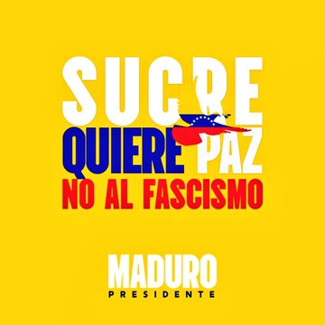 #SucreTerritorioDePaz
<a href="/NicolasMaduro/">Nicolás Maduro</a> 
<a href="/ConCiliaFlores/">Cilia Flores</a> 
@GPintoVzla 
<a href="/CeballosIchaso1/">@FuerzaDinamica Remigio Ceballos Ichaso</a> 
<a href="/delcyrodriguezv/">Delcy Rodríguez</a> 
<a href="/PartidoPSUV/">PSUV</a> 
<a href="/dcabellor/">Diosdado Cabello R</a>