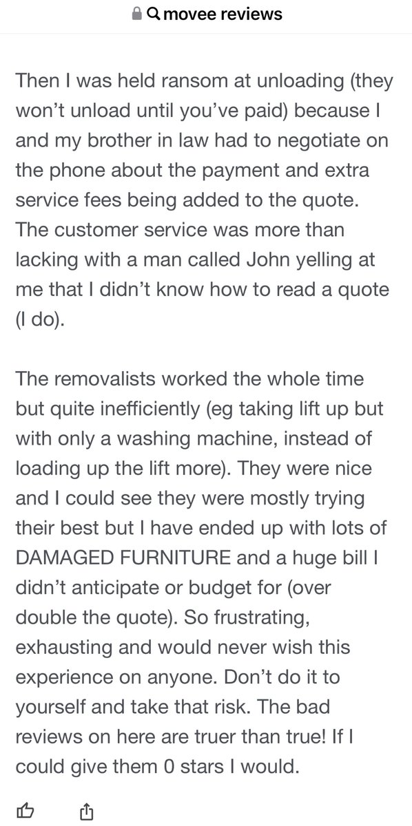 Moveeremovalist's tweet photo. These #dodgymovers strike again. Their main way to get your business is by giving a low ball quote and than inflate it to more than double during the move, pay the double amount or you won’t get your stuff 
Avoid these rouge dodgy movers  
@MoveeAustralia  @Channel9  #removalists https://t.co/bbVcg4Ce9s