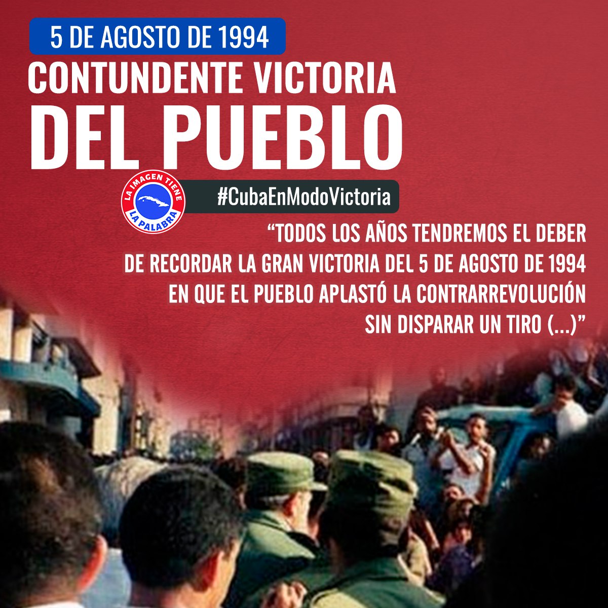 EjrcitoOrienta1's tweet photo. La Unidad del Pueblo entorno a la Revolución es y será nuestra arma estratégica.
#Cuba https://t.co/qtmgu2KE18
