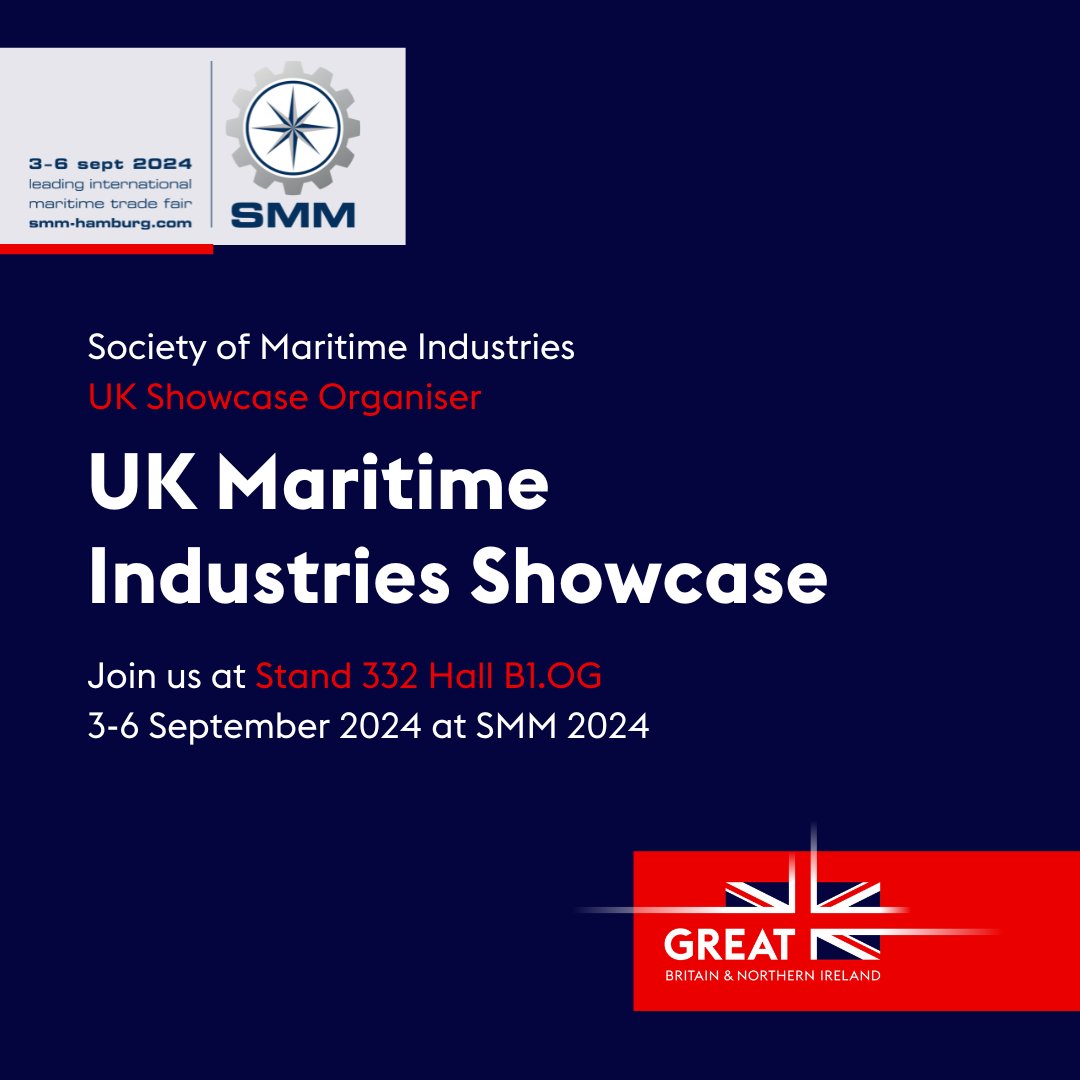 Society of Maritime Industries (@socmaritimeind) on Twitter photo Join SMI and <a href="/biztradegovuk/">Department for Business and Trade</a> at SMM Hamburg at the UK Maritime Industries Showcase - B1.OG Stand 332.
Co-exhibitors include <a href="/acmcomposites/">ACM Composites</a> <a href="/AMI_MARINE_UK/">AMI Marine Ltd</a> <a href="/EminoxLtd/">Eminox Ltd.</a> <a href="/FifthElement01/">Fifth Element</a> <a href="/MUKSolent/">Maritime Solent</a> <a href="/ProteaLtd/">Protea Ltd.</a> Sycada Dynamic Engineering <a href="/WakeMediaLtd/">Wake Media</a>
#SMMfair Join SMI and <a href="/biztradegovuk/">Department for Business and Trade</a> at SMM Hamburg at the UK Maritime Industries Showcase - B1.OG Stand 332.
Co-exhibitors include <a href="/acmcomposites/">ACM Composites</a> <a href="/AMI_MARINE_UK/">AMI Marine Ltd</a> <a href="/EminoxLtd/">Eminox Ltd.</a> <a href="/FifthElement01/">Fifth Element</a> <a href="/MUKSolent/">Maritime Solent</a> <a href="/ProteaLtd/">Protea Ltd.</a> Sycada Dynamic Engineering <a href="/WakeMediaLtd/">Wake Media</a>
#SMMfair