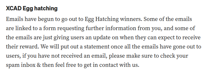 dev_munir's tweet photo. To make things clear about the @XcademyOfficial Egg hatching
Hatching eggs for rewards is just a bonus! Once a premium product goes live in V2, Egg holders get it for free. Rewards are an additional perk for early adopters like you @ZilHub 
https://t.co/I6hMwiB6n1 https://t.co/AxeTaRhv2k