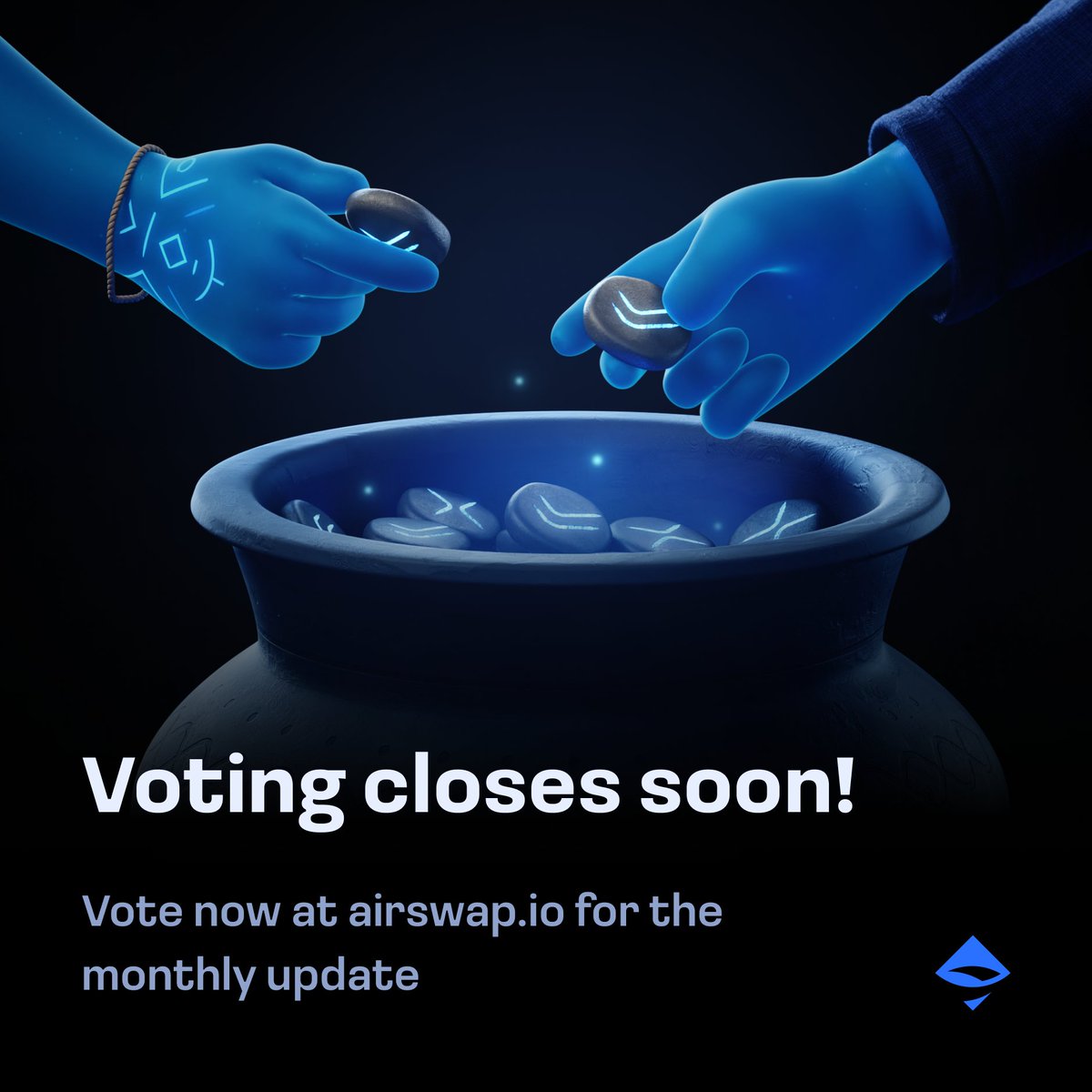 Hey member, cast your vote now at dao.airswap.eth.limo.

Voting closes soon! ⏰