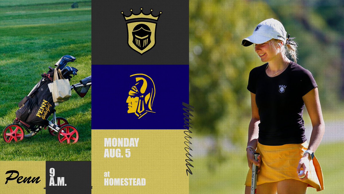The_Pennant's tweet photo. GIRLS GOLF: It's the 2024 season opener for Penn Girls Golf !!!!

Penn at Homestead Invite, 9 a.m., Monday, Aug. 5, at Chesnut Hills Golf Course. https://t.co/27y9bvp1JD