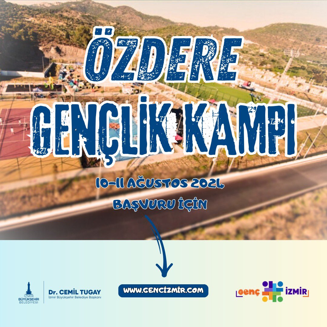 Genç İzmir kampları Özdere Gençlik Kampıyla devam ediyor!
Sen de ücretsiz katılmak için gencizmir.com adresini ziyaret edebilirsin.