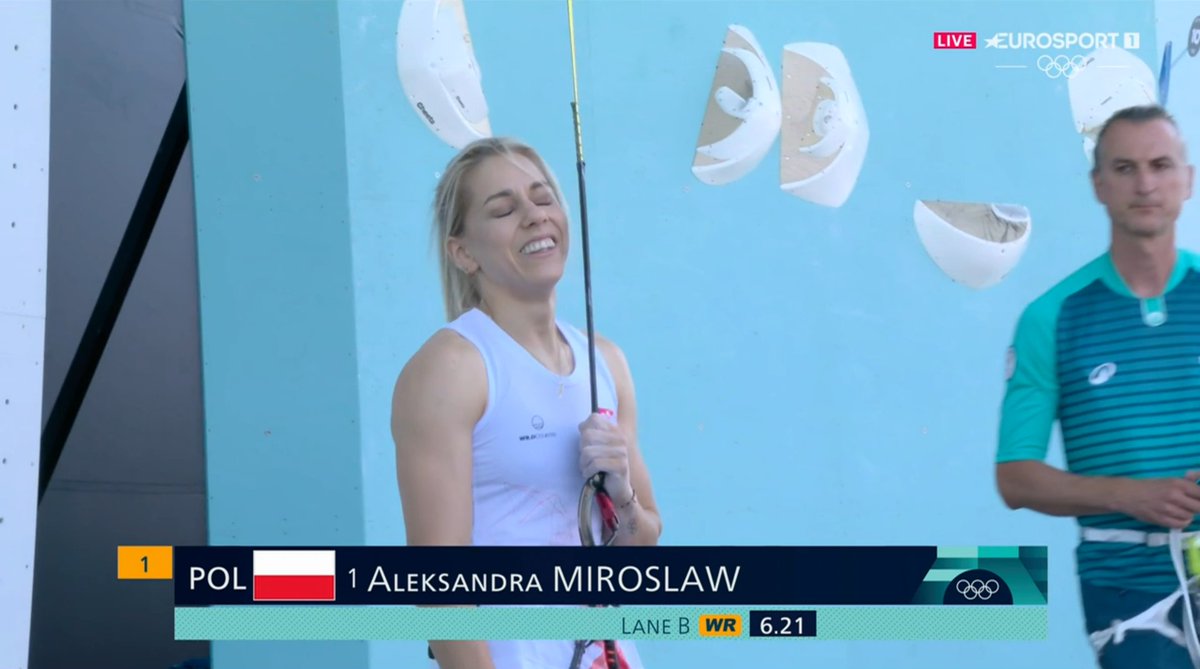 𝐑𝐄𝐊𝐎𝐑𝐃 𝐒́𝐖𝐈𝐀𝐓𝐀‼️ 🇵🇱 

Aleksandra Mirosław przywitała się z #Paris2024 😅 

#TeamPL #HomeOfTheOlympics