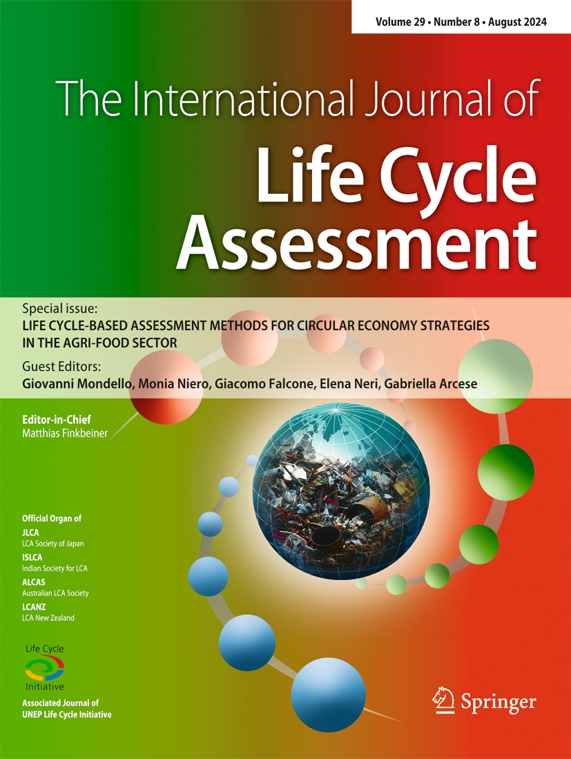 New Special Issue in the International Journal of #LifeCycleAssessment ‘Life cycle–based assessment methods for #CircularEconomy strategies in the agri-food sector’ with Issue Editors G. Mondello, M. Niero, G. Falcone et al. Free  access till 2 October➡️shorturl.at/nisyw