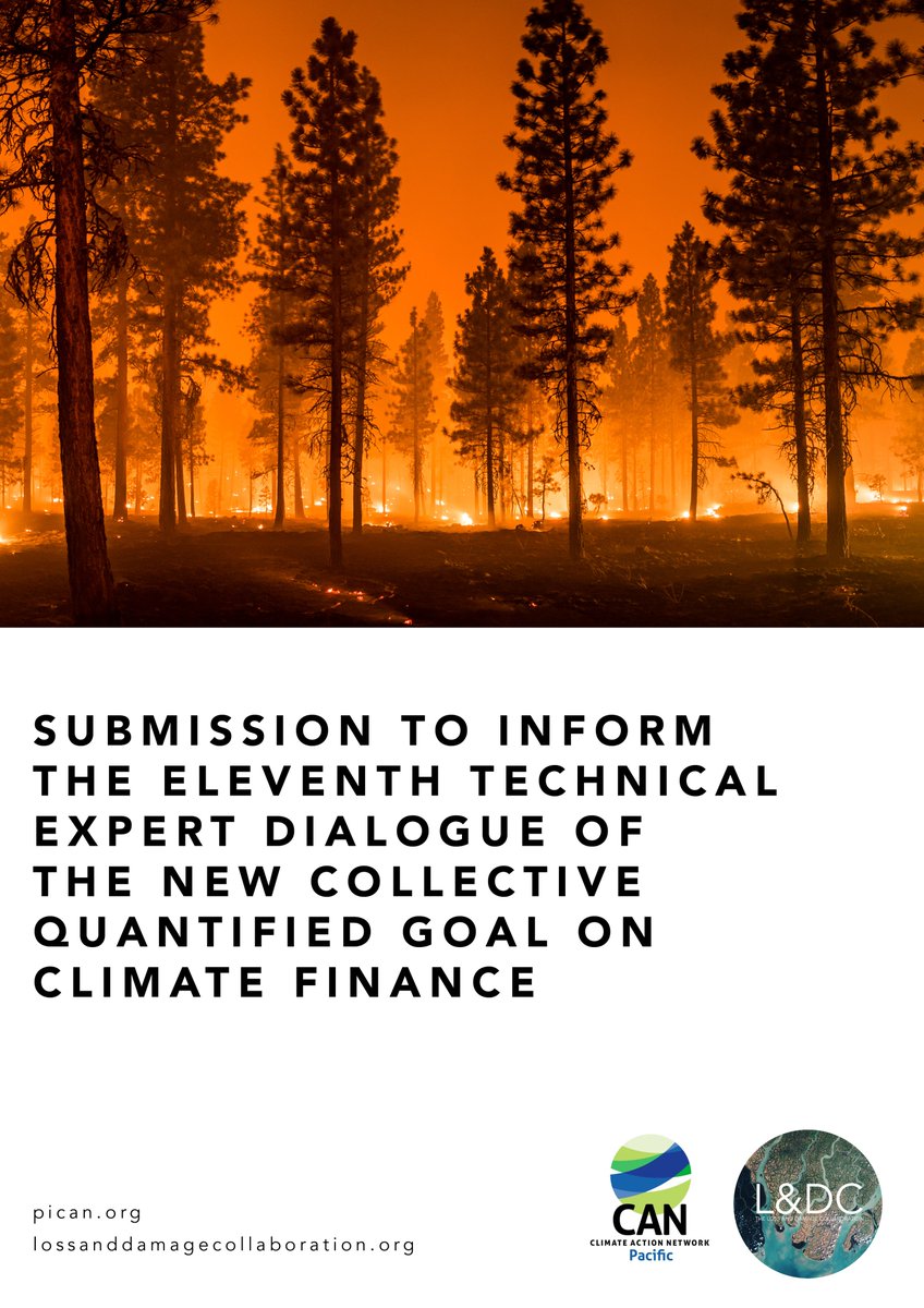 Loss and Damage Collaboration (L&DC) (@lossanddamage) on Twitter photo 1/15.📜NEW SUBMISSION: From the @lossanddamage and <a href="/CANPacificIs/">Pacific Islands Climate Action Network (PICAN)</a> to inform the 11th Technical Expert Dialogue (#TED11) of the New Collective Quantified Goal on #ClimateFinance (#NCQG) taking place in Baku, Azerbaijan🇦🇿, 10-13th September.
🔗Read it here: lossanddamagecollaboration.org/publication/su… 1/15.📜NEW SUBMISSION: From the @lossanddamage and <a href="/CANPacificIs/">Pacific Islands Climate Action Network (PICAN)</a> to inform the 11th Technical Expert Dialogue (#TED11) of the New Collective Quantified Goal on #ClimateFinance (#NCQG) taking place in Baku, Azerbaijan🇦🇿, 10-13th September.
🔗Read it here: lossanddamagecollaboration.org/publication/su…
