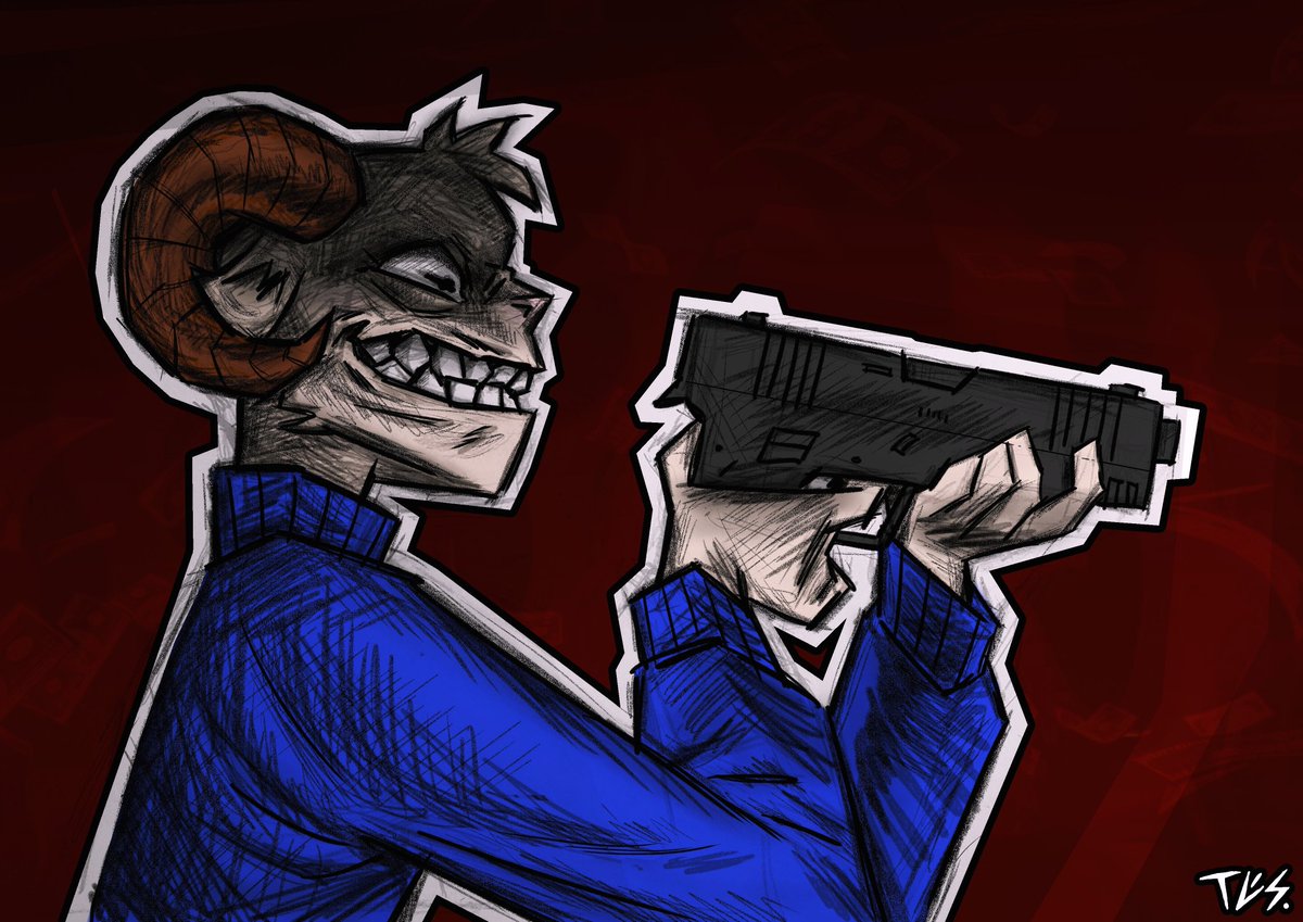 Terry__TEZ's tweet photo. Big Ram With A Gun.
#jschlattfanart @jschlatt https://t.co/mCtmgLViCj