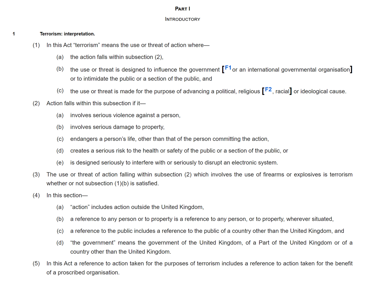 ChambersofJD's tweet image. (source: Terrorism Act 2000):

It's important broadcasters use the right language so far-right thuggery is not legitimised: it's not #protests it's #Riots #rioting #Islamophobia #RacistRiots 

@BBCNews @GMB @Channel4News @narindertweets @SholaMos1 @RunnymedeTrust @ukhomeoffice