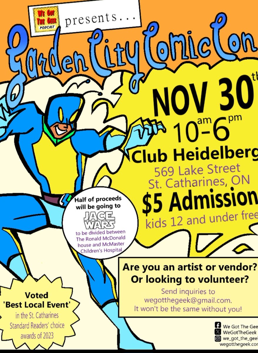 We Got The Geek (@wegotthegeek) on Twitter photo Coming soon! If you are an artist or vendor and are interested in renting a table, please reach out to us at wegotthegeek@gmail.com Coming soon! If you are an artist or vendor and are interested in renting a table, please reach out to us at wegotthegeek@gmail.com