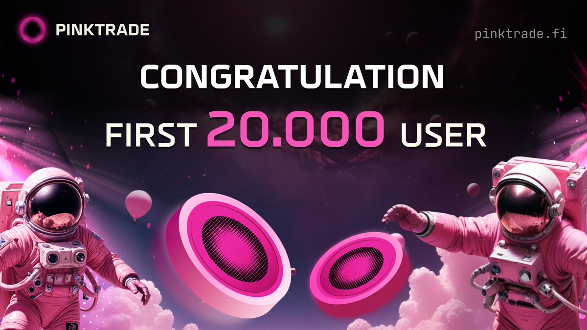 PinkTrade_Fi's tweet photo. Thank you 20,000 Astronauts 🧑‍🚀🩷

Now we add a 0

Join our bot and claim your reward: https://t.co/pv5rKuqdKQ https://t.co/OcCflAItWV