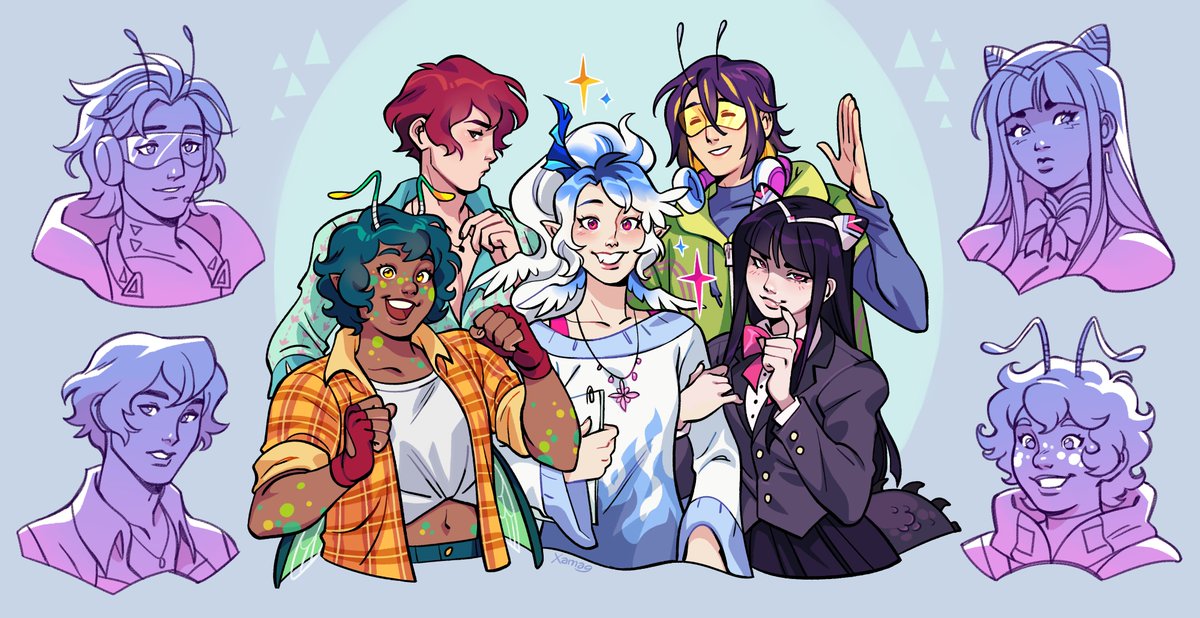 xamag_draws's tweet image. finished the first arc of #ReflectionTTRPG i love them very much 🫶
