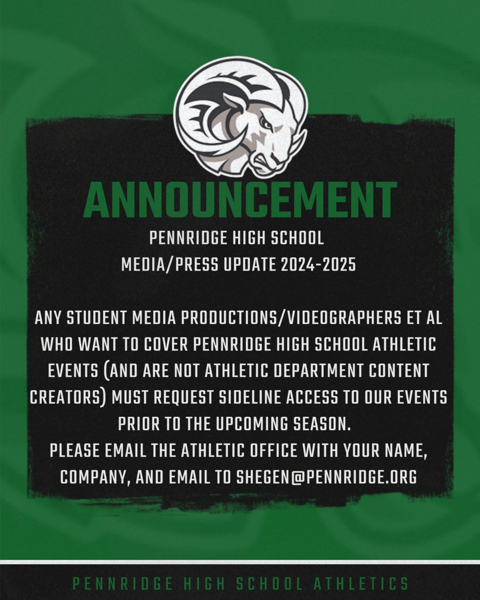 Pennridge Athletics (@pennridgesports) on Twitter photo PENNRIDGE HS LOVES WHEN OUR TEAMS ARE COVERED BY STUDENT MEDIA OUTLETS.  IF YOU ARE ONE OF THOSE PHOTOGRAPHERS/VIDEOGRAPHERS PLEASE COMMUNICATE WITH PENNRIDGE ATHLETICS. PENNRIDGE HS LOVES WHEN OUR TEAMS ARE COVERED BY STUDENT MEDIA OUTLETS.  IF YOU ARE ONE OF THOSE PHOTOGRAPHERS/VIDEOGRAPHERS PLEASE COMMUNICATE WITH PENNRIDGE ATHLETICS.