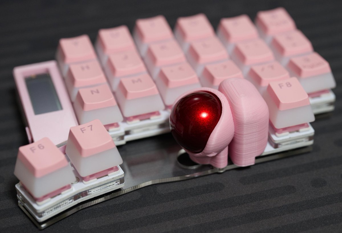 roBa-Like 無線Keyball ロープロ+25mmトラックボール roBa-Like 無線
