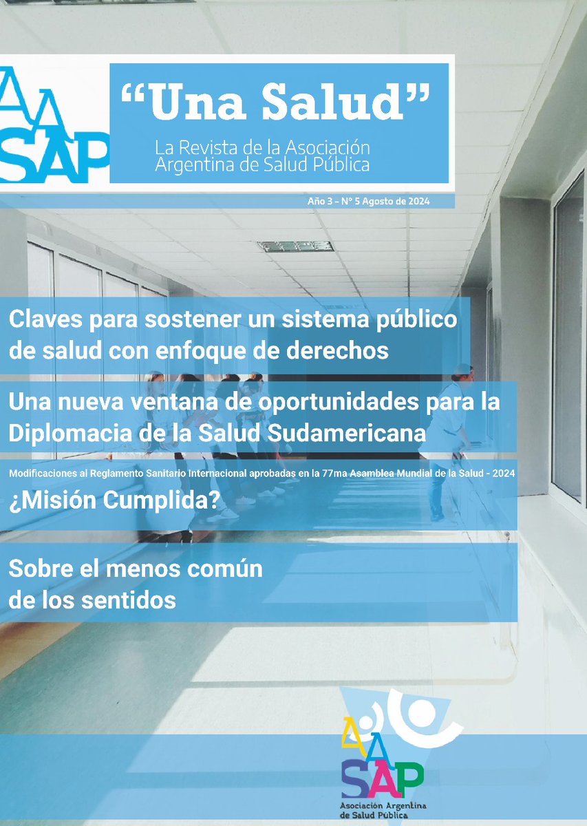 Nuevo número de nuestra Revista "UNA SALUD"

Las y los invitamos a ver y leer la edición N5° de nuestra Revista. 

Podés leerla entrando a este link 
👇

aasap.org.ar/index.php/doce…