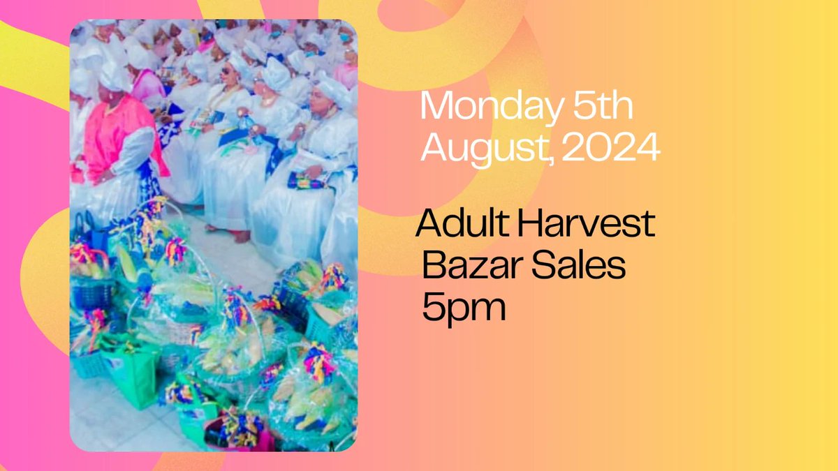cccmakokonhq's tweet image. 73rd Adult Harvest Sales Baaza. 🌈

Happy Celebration 🎉
#HarvestOfGreatExpectations #FaithAndHope #CommunityInChrist #ExpectGreatThings #CCCMakoko #CCCWorldWide #CelestialChurchofChrist #CCCMakokoMedia