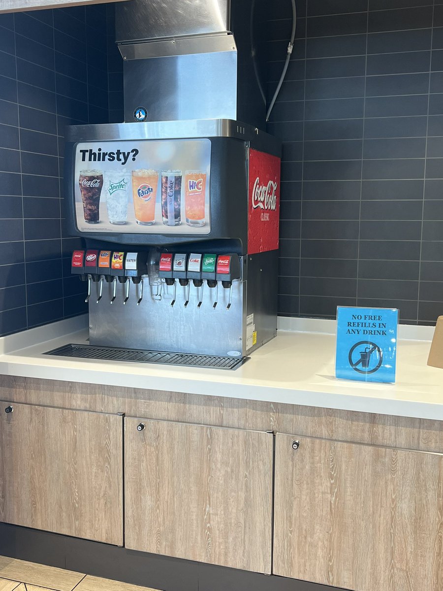Easy_BeinGreen's tweet photo. Hey @McDonalds this is un-American! What’s next? Charging for ice? https://t.co/T5wRHMKSBS