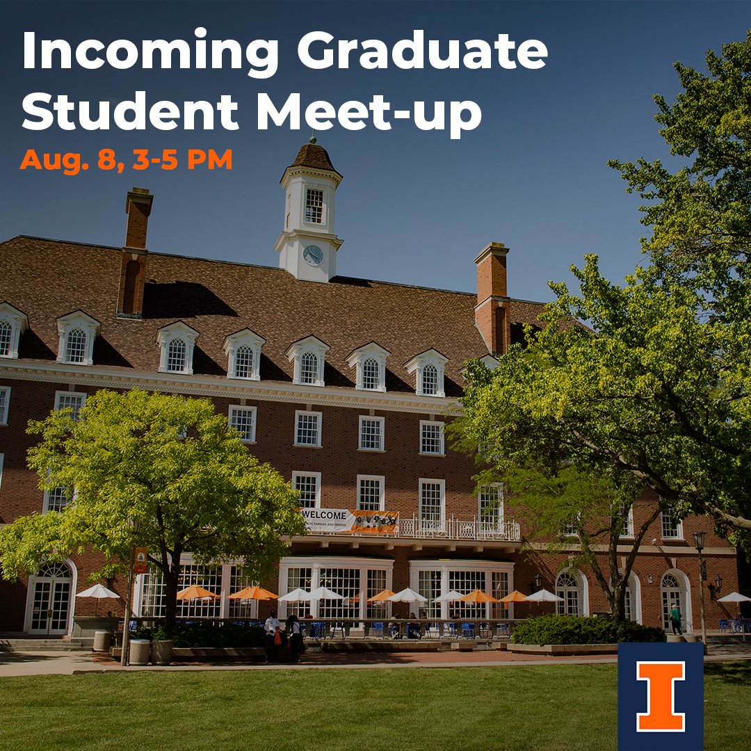 Are you starting a grad program at Illinois this fall? Want to meet other new grad students? Join us for a graduate student meetup on Thursday, August 8! We'll have snacks and lawn games at Anniversary Plaza from 3 to 5 PM.

More: calendars.illinois.edu/detail/3695/33…