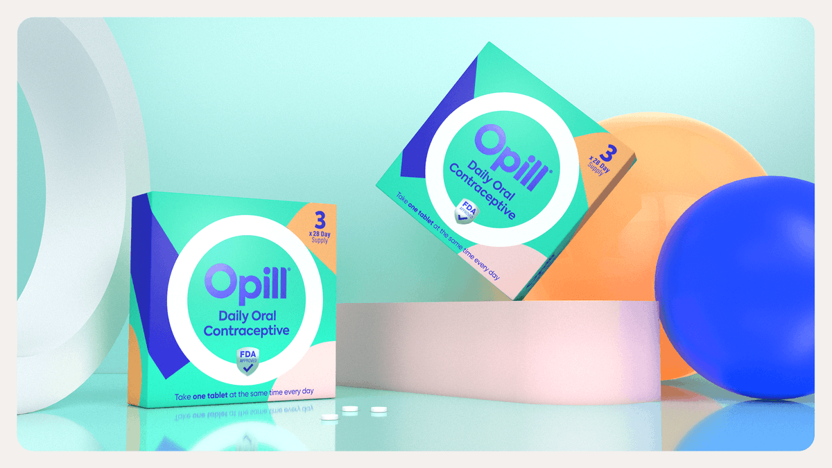 Opill's fun and fairly non-binary look helps it truly feel like the most accessible birth control ever. Read and see more on The Dieline! thedieline.com/opills-over-th…