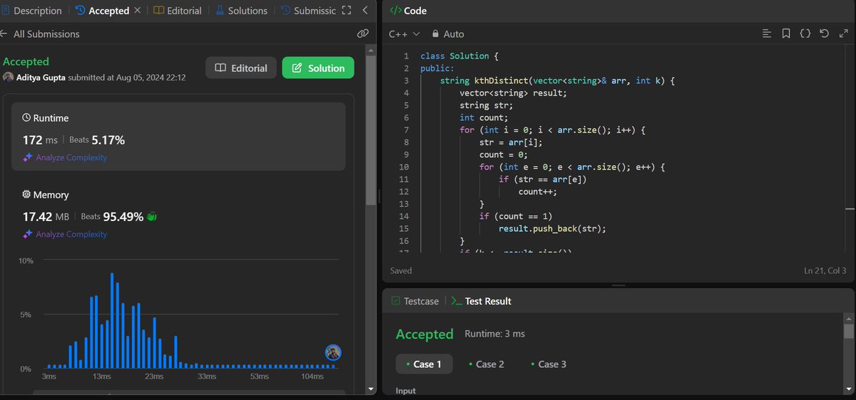 Adikashyap2004's tweet photo. #day46 of #100DaysOfCode 
#potd done on @LeetCode 
Worked not as per the potential.
See ya at #day47
If you have seen this then #letsconnect 

#coder #programmer #DSA  #Work 
#consistency #striver #leetcode #potd 
#tryingtodobetter
#eatsleepcoderepeat https://t.co/8e2kHWwY1p