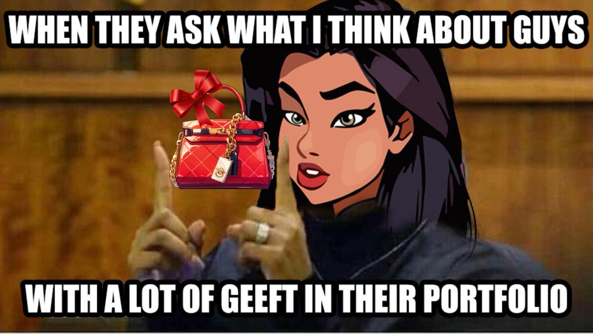 Geeft369's tweet photo. When you realize $GEEFT means unlimited gifts and high standards😏🎁 https://t.co/FhKoOZsQ0f
