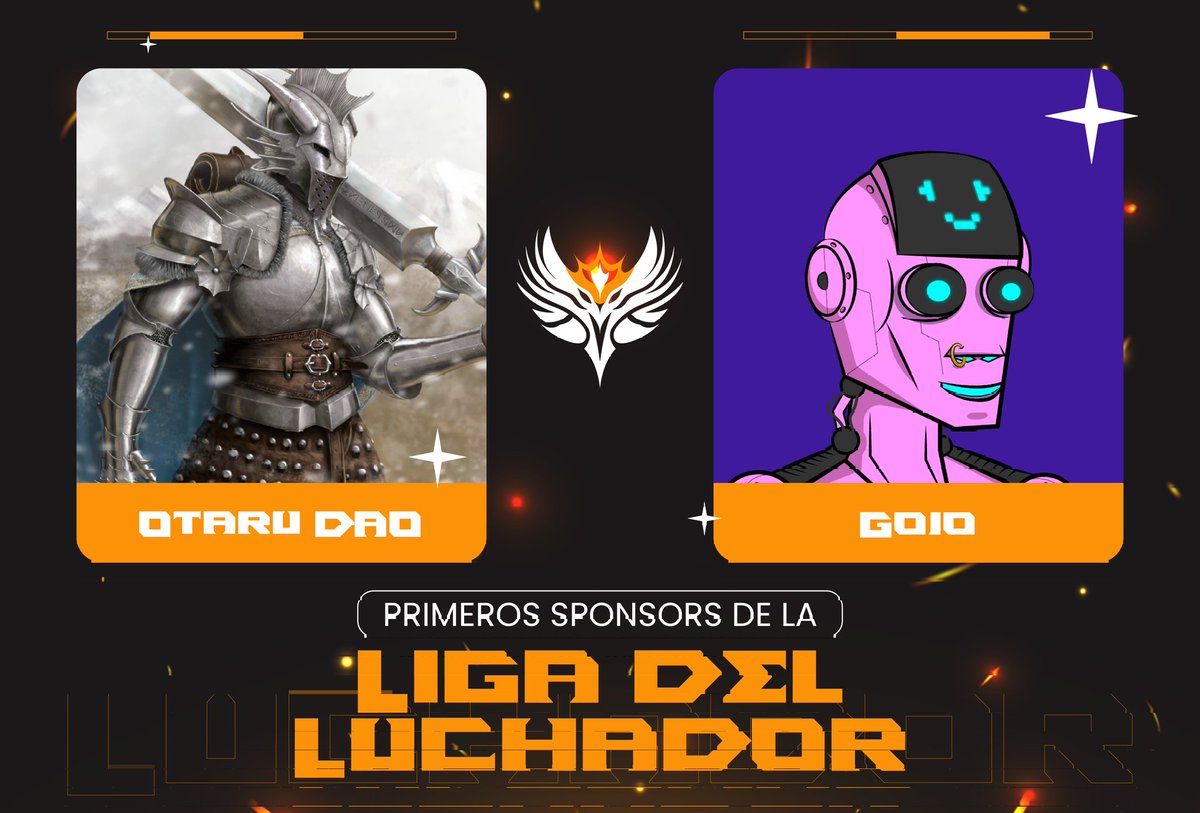 La liga del Luchador de <a href="/MadFenixGames/">Mad Fénix Games</a> ya tiene sus dos primeros sponsors.

<a href="/OtaruDAO/">Otaru DAO</a> un fondo de inversión web3
<a href="/joinGOJO/">GOJO</a> un juego de ciencia ficción web3

Muchas gracias por formar parte de esto ❤️‍🔥

¿También quieres ser sponsor? Tengo los dm abiertos.