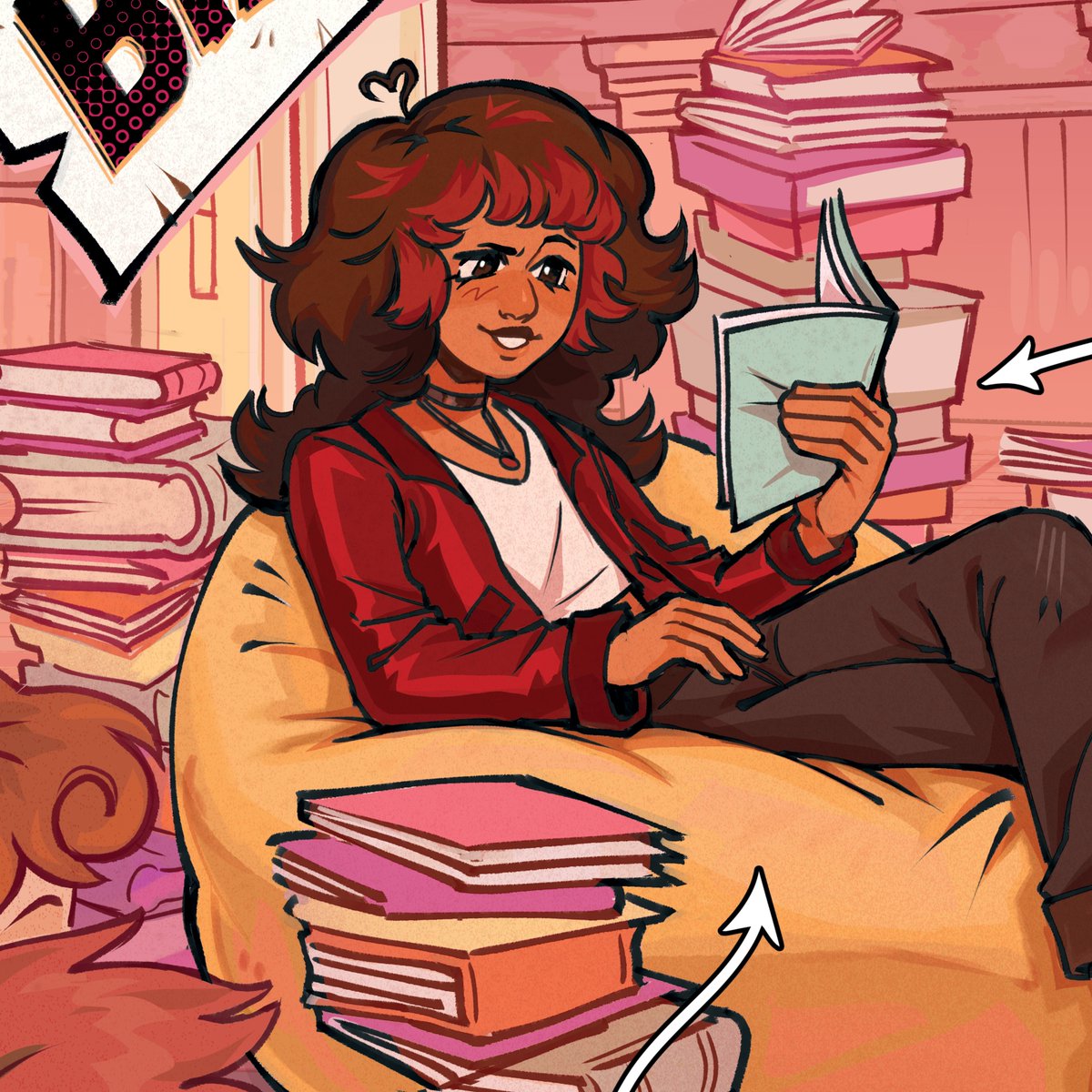 SpitballComic's tweet photo. A little teaser for ya'll, here comes...

"BIANCA TERROR (the world's greatest comic reader!)" by Scott Brian Wilson @scottbrwilson and Lucky Christiansen @lyghtbulbart ! Check it out in SPITBALL X! (coming soon)

#comics #ccad #spitball #ComicArt #SneakPeek https://t.co/hdSrZAajbR