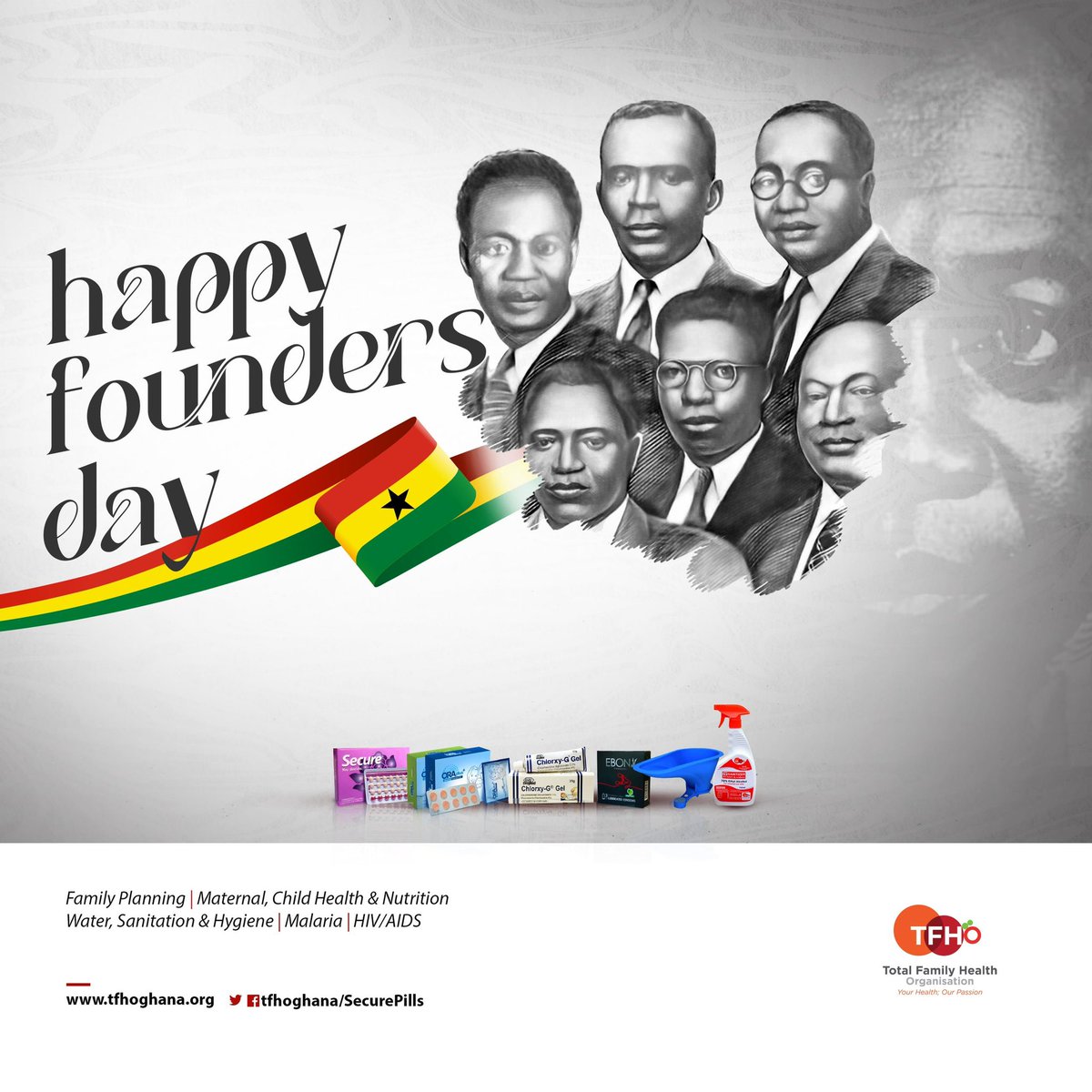 Today, we celebrate the blood, sweat, and toil of those who came before us, building the great nation of Ghana that we know and love today. 

Happy Founders' Day, Ghana! 🇬🇭 #FoundersDay #Ghana #ProudHeritage #UnityAndStrength