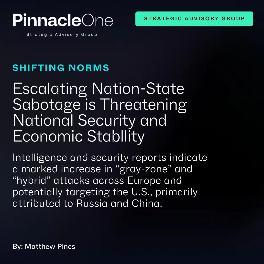 ✂ Multiple acts of sabotage targeting critical infrastructure surrounding #Paris2024. Cyberattacks disrupting European railway networks. An arson attack on a Ukrainian-linked warehouse in London. Intelligence and security reports indicate a marked increase in sabotage and