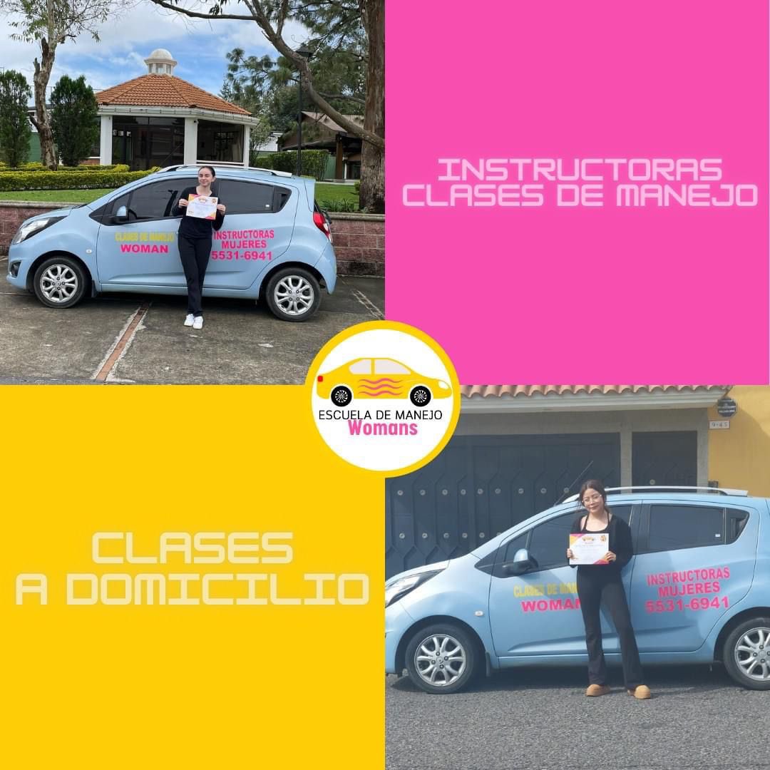 🌟 ¡Conduce con comodidad! Clases de manejo para mujeres, servicio a domicilio gratis y vehículos con aire acondicionado. ¡Inscríbete hoy mismo! 
#InscríbeteHoy #ConduceConNosotras #Guatemala #Clasesdemanejo
📍 Ubicación: Ciudad de Guatemala, Zacapa y Cobertura en Chiquimula y