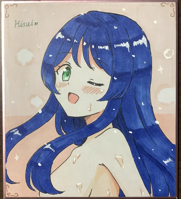 うちの子 ヒスイちゃん色紙 
