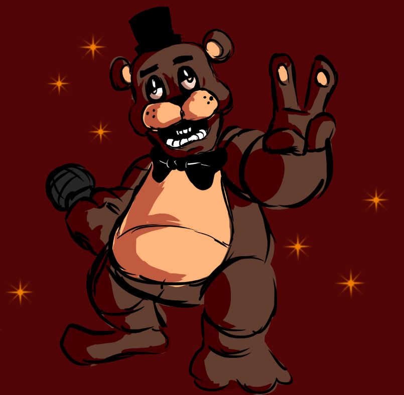 exefunkin's tweet image. that's right! freddy fazbear is officially in SNP!