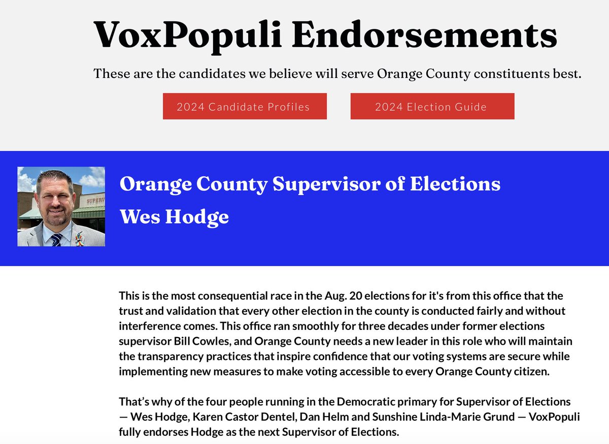Wes Hodge Candidate tweet media