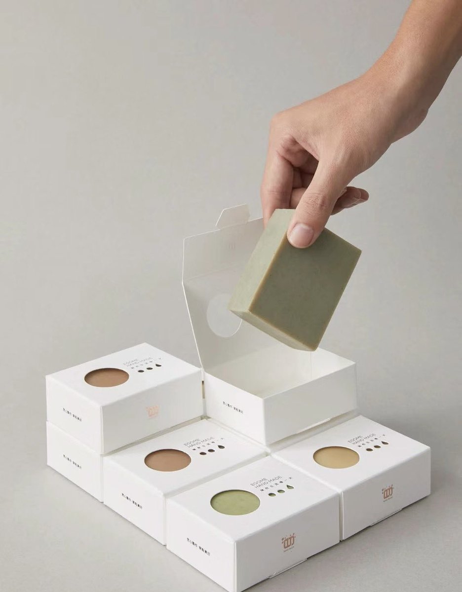 Handmade soap packaging sharing.