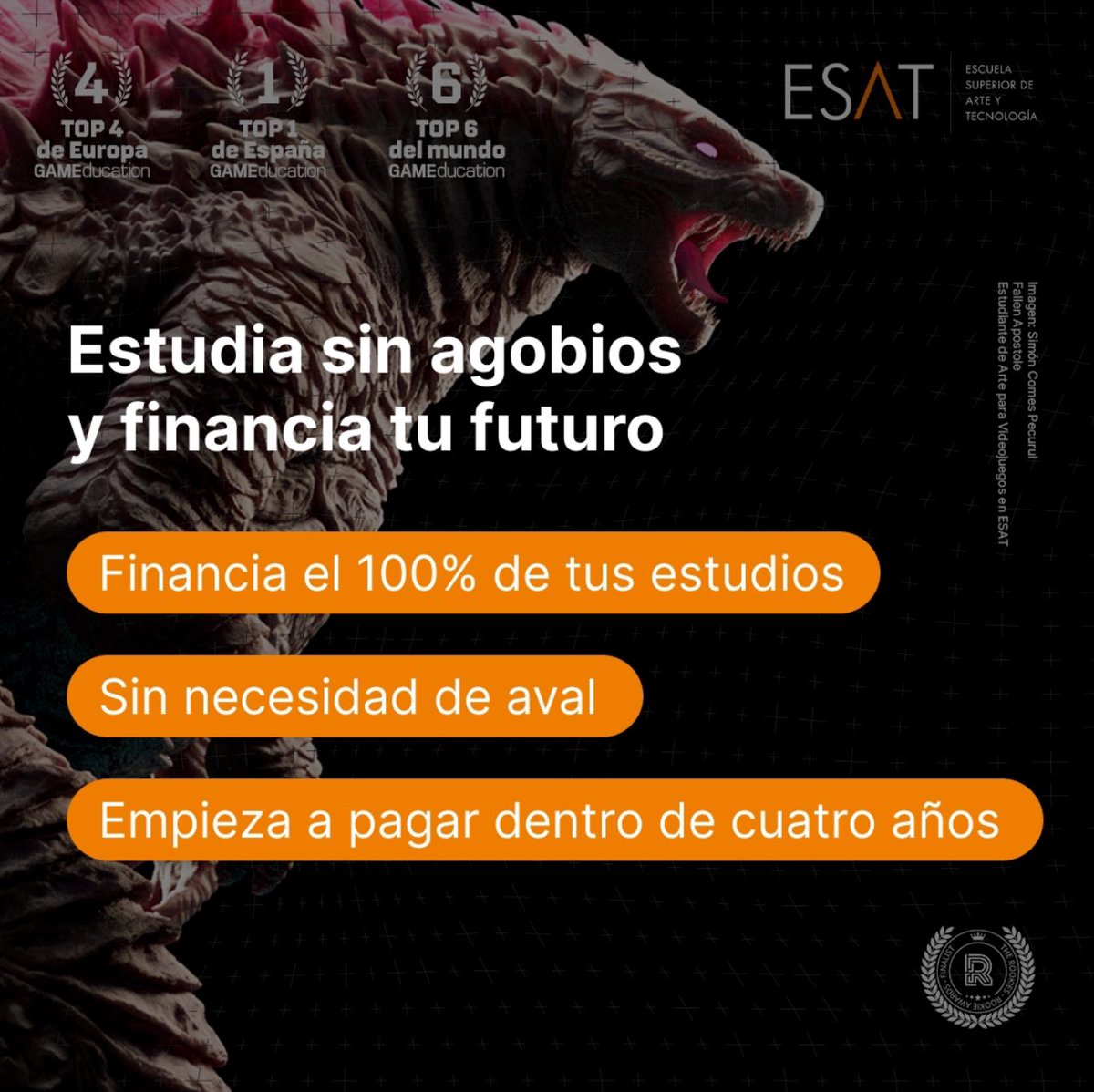 ESAT_Valencia's tweet photo. Estudia en la mejor escuela de #videojuegos de España y #especializate
HND, Titulación oficial británica más demandada del sector. Financia el 100% de tus estudios en #programación , #arte y #diseño de #videojuegos
👉¡Haz de tu pasión tu profesión!
👉 https://t.co/bLc4p7RzSO https://t.co/r5enizHLug