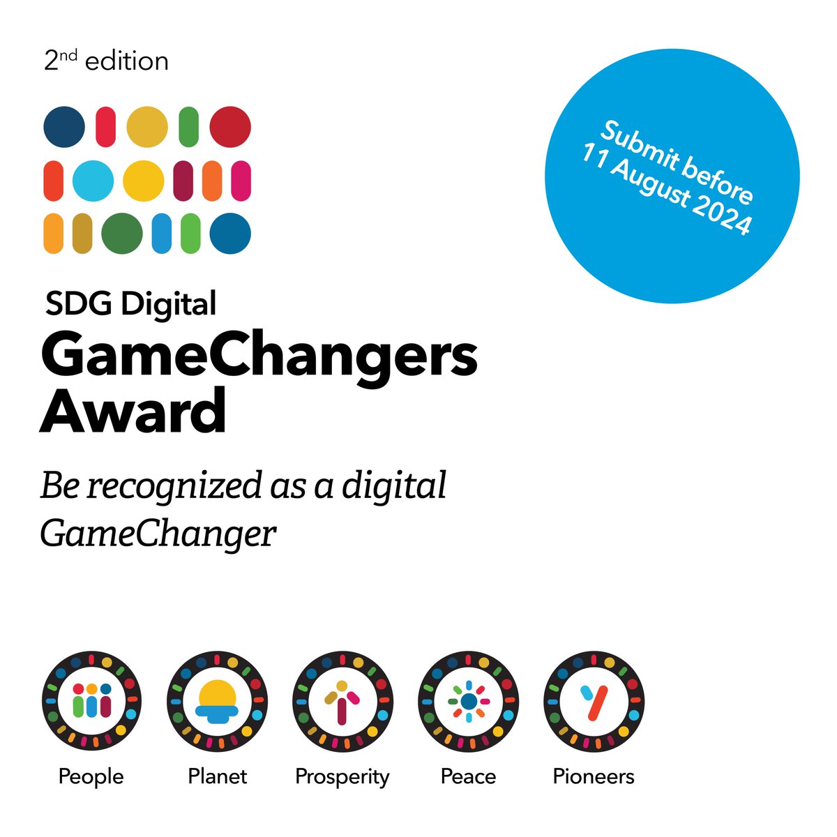 UNYouth (@un4youth) on Twitter photo Don't miss this opportunity to showcase how your digital solution can change the game #ForPeopleForPlanet, prosperity, and peace!
The deadline to enter <a href="/ITU/">Int’l Telecommunication Union</a> SDG #DigitalGameChangers Awards is fast approaching 🌐itu.int/initiatives/sd…… #SDGdigital Don't miss this opportunity to showcase how your digital solution can change the game #ForPeopleForPlanet, prosperity, and peace!
The deadline to enter <a href="/ITU/">Int’l Telecommunication Union</a> SDG #DigitalGameChangers Awards is fast approaching 🌐itu.int/initiatives/sd…… #SDGdigital