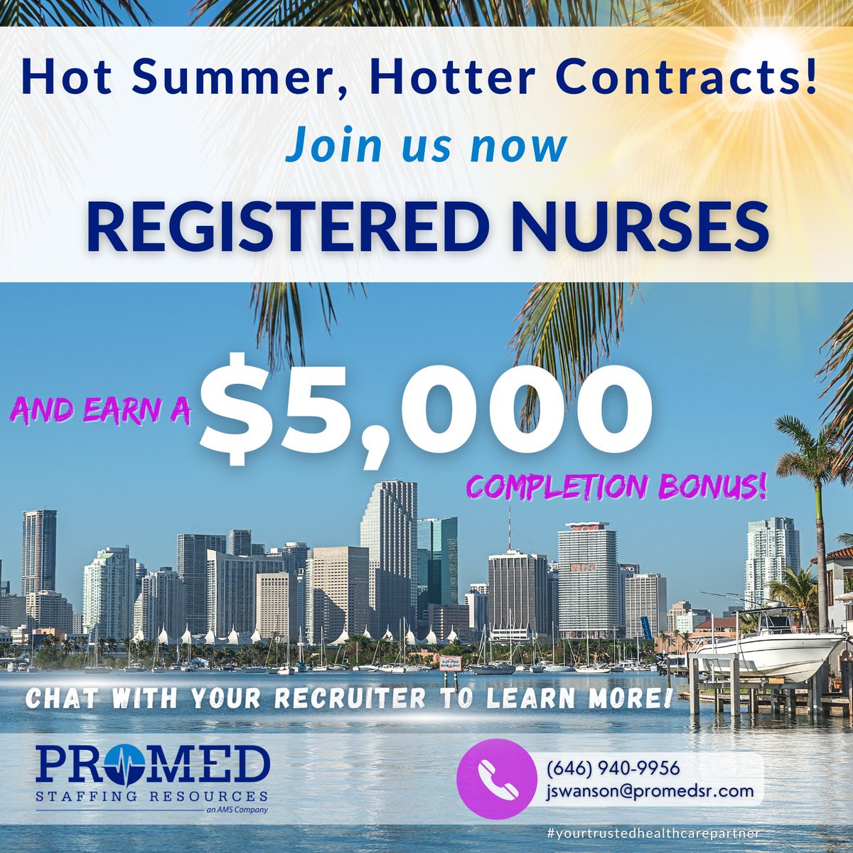 A $5,000 #completionbonus awaits Acute Care Nurses!  Call Jessica at (646) 940-9956 now to explore our local and #travelcontracts. 

#registrednurses #acutecarenurses #nurses #travelrn #travelrnjobs #localrncontracts #hiring #hiringnow #hiringalert #promedsr
