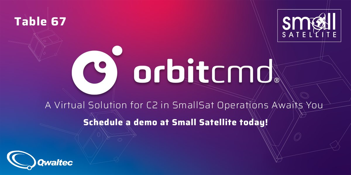 SmallSat is here! Be sure to stop by Table 67 for a demo of Qwaltec’s new OrbitCmd® ground system software, providing solutions for mission control operations. qwaltec.com/products/orbit…