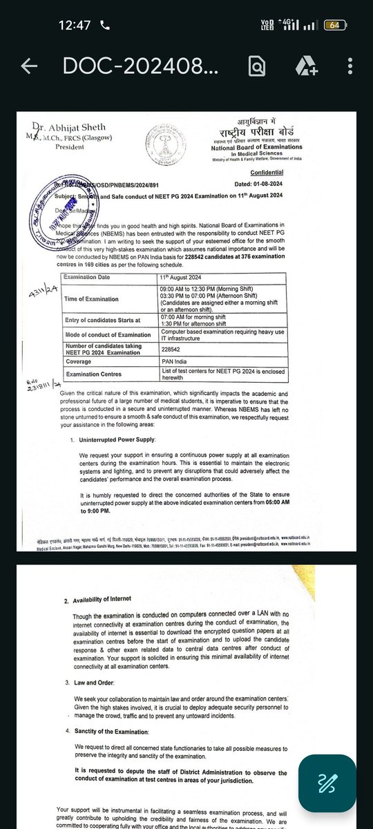 DrChozhan's tweet photo. @MoHFW_INDIA #neetpg2024 
CONFIDENTIAL DOCUMENTS LEAKED???.

ARE WE DOCTORS OR SLAVES TO YOU SIR ?? https://t.co/zBghcTEIw3