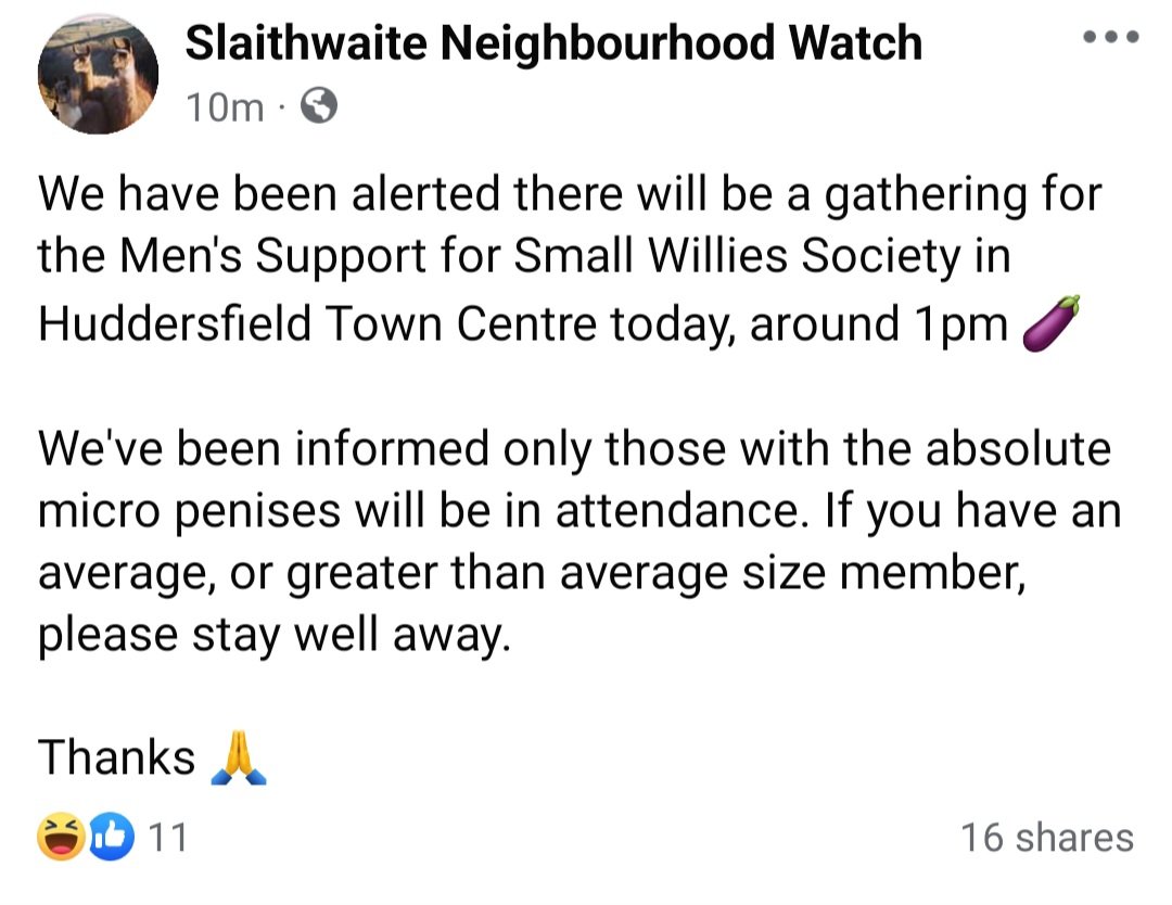 linfitlass's tweet image. They've arrived in Huddersfield and are attacking cars on Leeds Road. This FB post made me chuckle