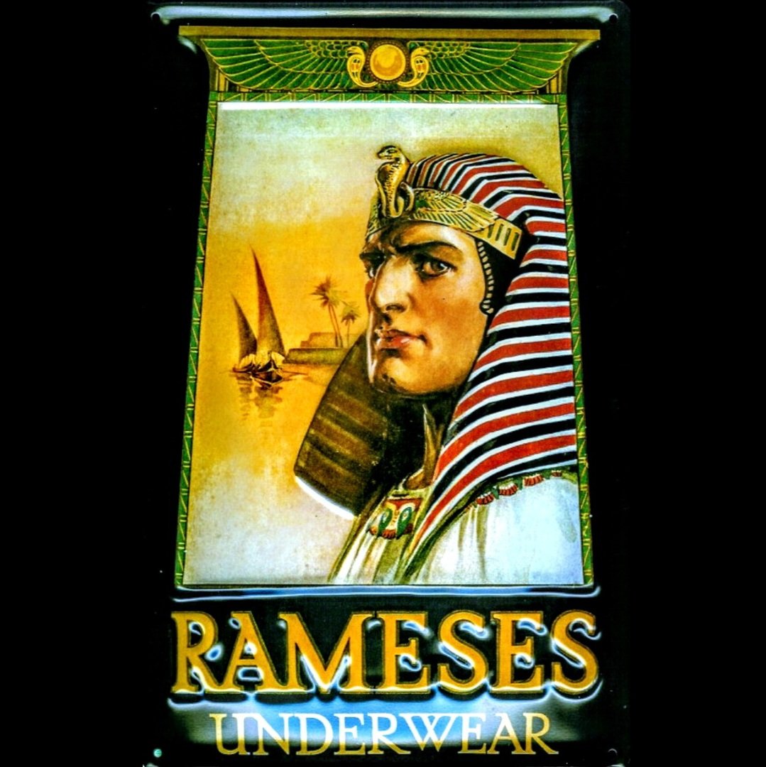antinousgaygod's tweet photo. 🪷 5 Aug is #NationalUnderwearDay: "Rameses is British - #Rameses is dependable" ... Now we know why #Ramses the Great was Great ... because he wore good quality woolen British-made unshrinkable underwear! Pharaoh's pants past. #underwearday 🪷 https://t.co/3h3dVelJ9C