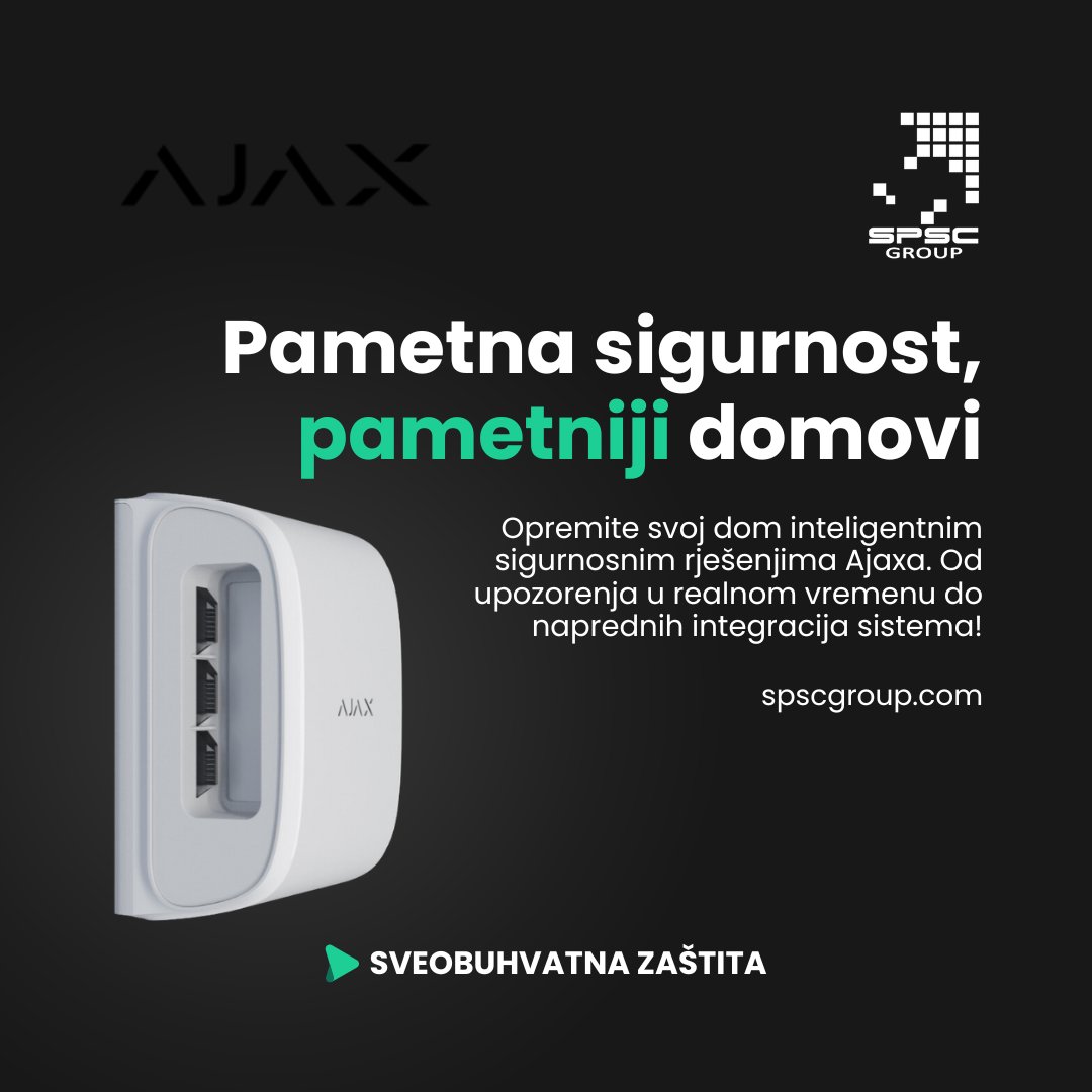 spscgroup's tweet image. 🌟 Pružite sebi mir sa naprednim tehnologijama koje omogućavaju upozorenja u realnom vremenu i integracije koje korak drže s vašim životnim stilom.

Ajax – vaš pouzdan partner u zaštiti doma. 💼🛡️

#AjaxSecurity #PametnaSigurnost #SigurniDom #SPSC #Tehnologija #Bezbjednost