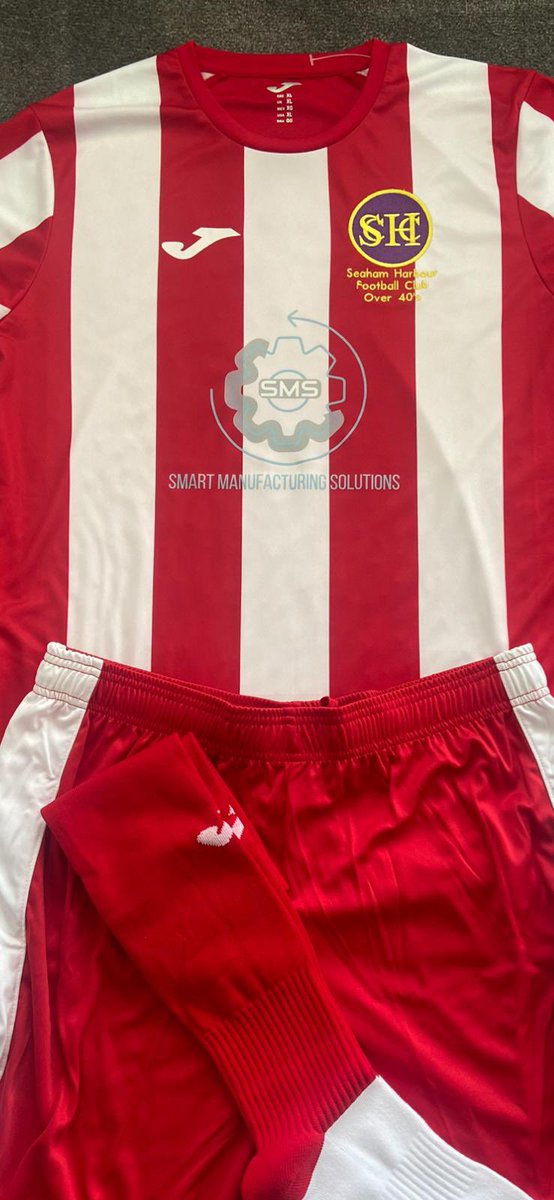 New strips ready for the new season . Massive thanks to Adam smith and SMS  for sponsoring these beauties ⚽️⚽️ <a href="/AdamSmithSeaham/">Adam Smith</a> <a href="/SMS_UK2020/">SMS (Smart Manufacturing Solutions)</a>