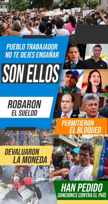 Epa tu! Imbécil, sigue creyendo que a Maduro lo tumba twitter y los de Anonymous y sigue creyendo en los fachos de Vente Venezuela Guaidó, Leopoldo López María Corina que "viven sabroso" con lo robado de Citgo / Machado y González Urrutia
Vladimir
EEUU
Maiquetía
PSUV
Lula y Petro