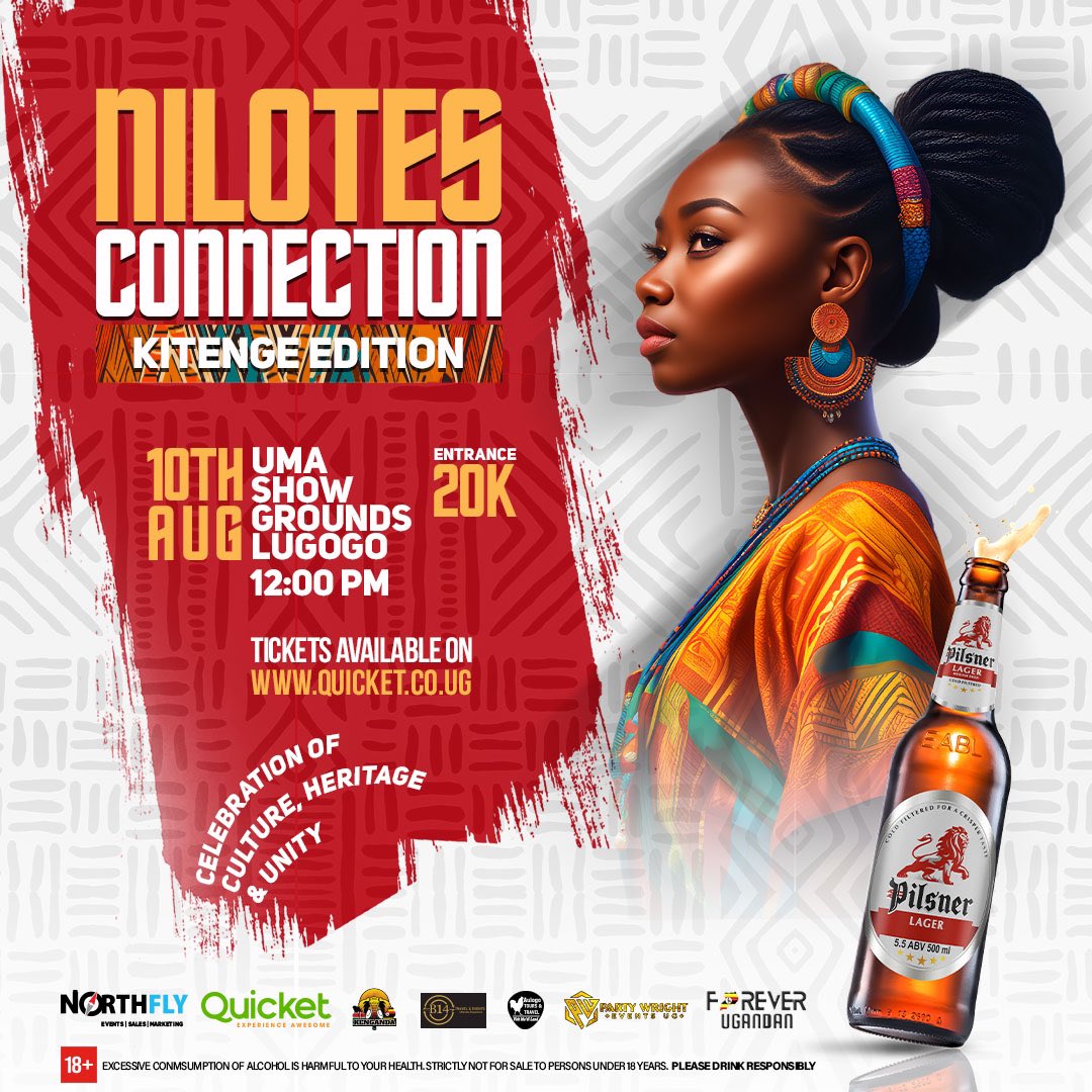 kengandanation's tweet photo. Join us for the Nilotes Connection @Thenilotesconn1 Kitangi Edition, celebrating African culture, on August 10th at UMA Show Grounds, Lugogo! Grab your tickets now at https://t.co/H8qfpxYTVo! #NilotesConnection #AfricanCulture #KitangiEdition https://t.co/UNXM9umf1L