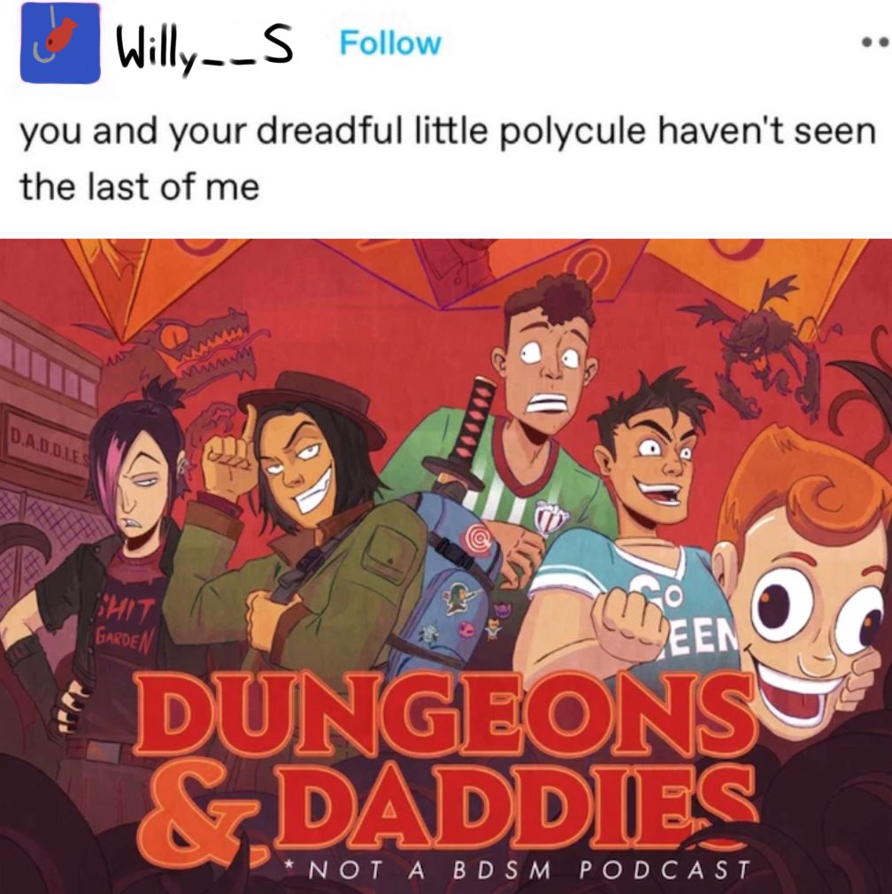 mozzroom's tweet photo. i thought this was funny #dndads #DungeonsandDaddies https://t.co/FTsJX6oJlF